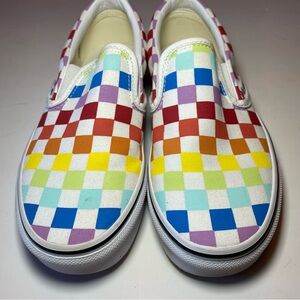 Vans Classic Rainbow Slip On sneakers woman’s 5 men’s 3.5